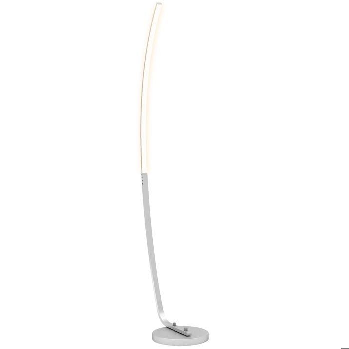 Lampadaire LED - HOMCOM - 3 niveaux de luminosité réglables - lampe sur pied - 46 x 25 x 147 cm - argenté