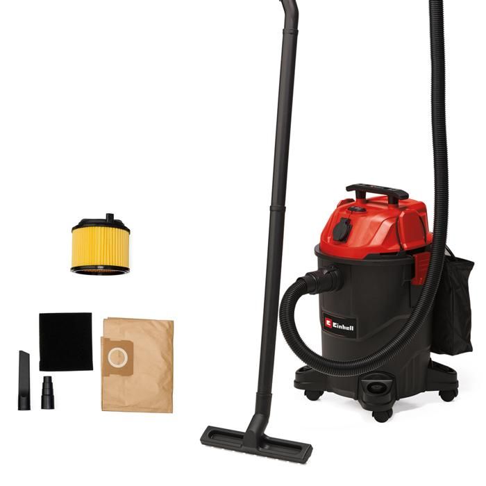 Einhell Aspirateur eaux et poussières TC VC 1 cuve de 25 Livré avec buses filtres et sac