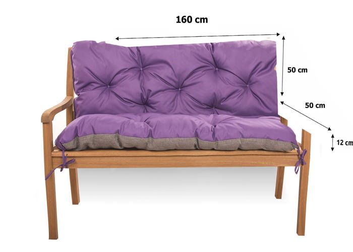 Coussin Banc Jardin Sunnypillow 110x50cm | Housse Polyester Lavable | Intérieur/Extérieur Gris
