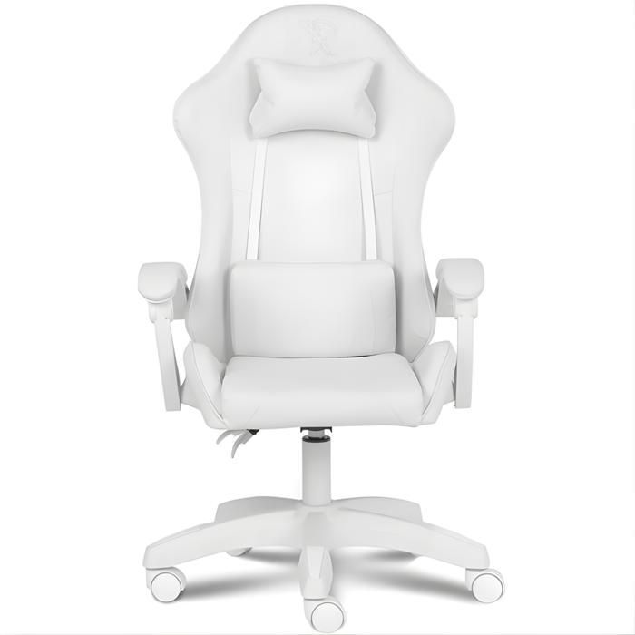 Chaise Gaming Ranqer Apollo BLANC - Fauteuil de Bureau Gamer