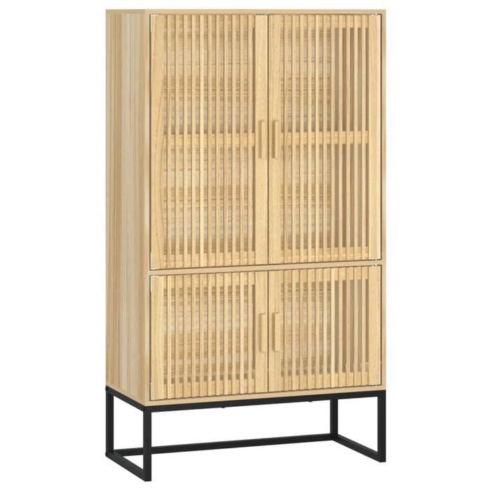 Armoire haut de rangement - mango - robuste - 70x35x125 cm bois dingénierie M667