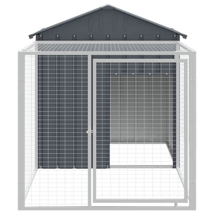 Meilleurs prix pour Bon plan Enclos Animaux Lapins - JILI HOT - Poulailler avec cour - anthracite 117x201x123cm - Acier galvanisé - Pour Jardin