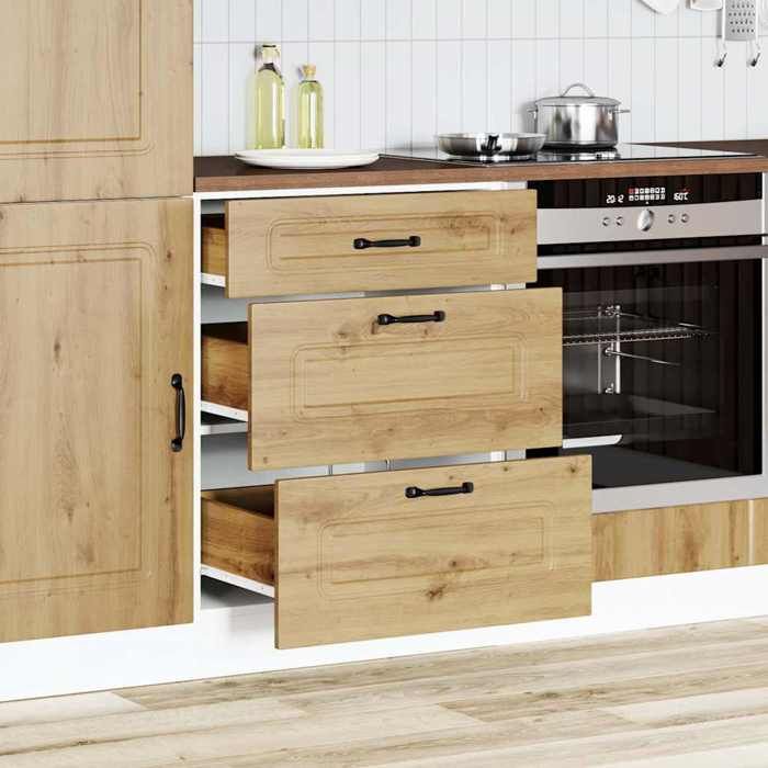 STAR - Buffet de cuisine/Armoire de cuisine Kalmar - stable et durable - chêne artisanal bois dingénierie LL817