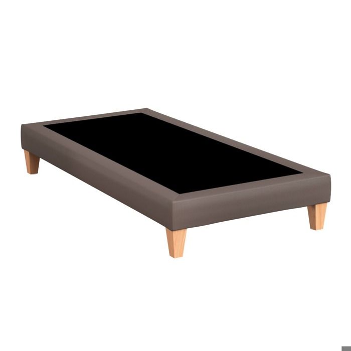 Sommier tapissier déco simili cacao Someo Astre 2x80x200 cm Sommier tapissier déco simili cacao Someo Astre 2x80x200 cm