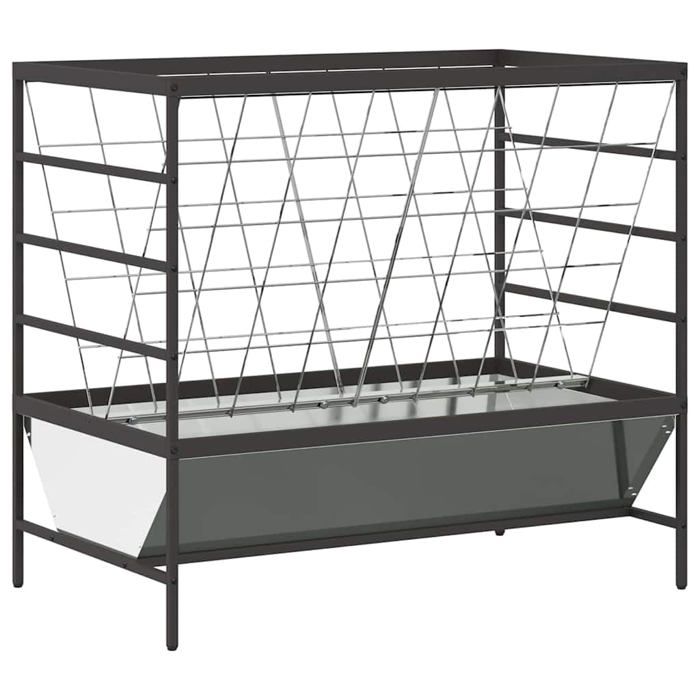 Meilleurs prix pour Mangeoire pour animaux en acier galvanisé - vidaXL - Argent - 100x60x90 cm - Capacité 15 kg - Résistant aux intempéries