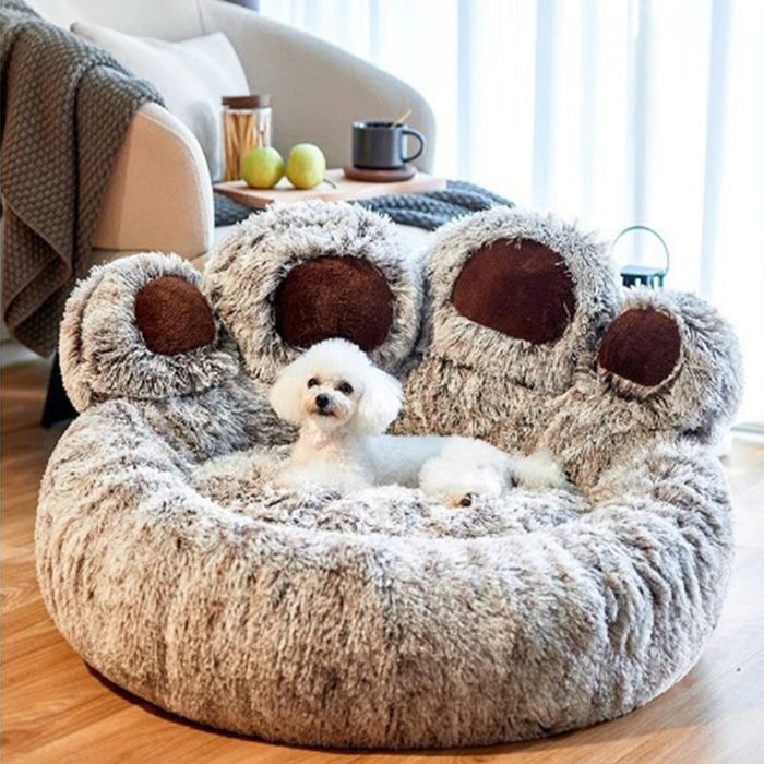 Lit pour chat & chien - ANIYOO - 50 cm (Petit) - Multicolore - Antidérapant - Lavable