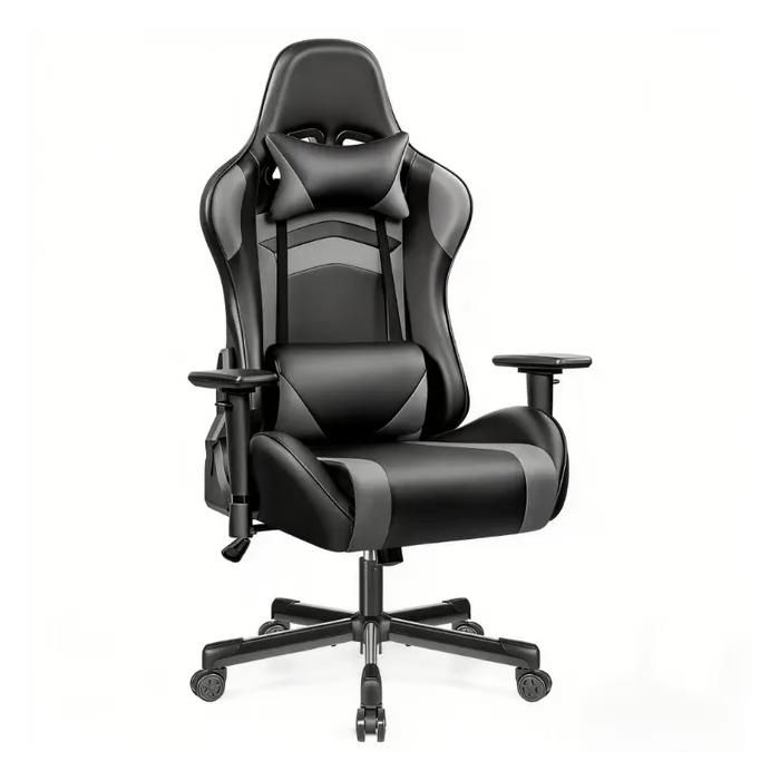 Chaise Gaming Ergonomique et Dossier Réglable 90° 155° Assise à Ressorts Revêtement PU Imperméable Soutien Complet - vue 2