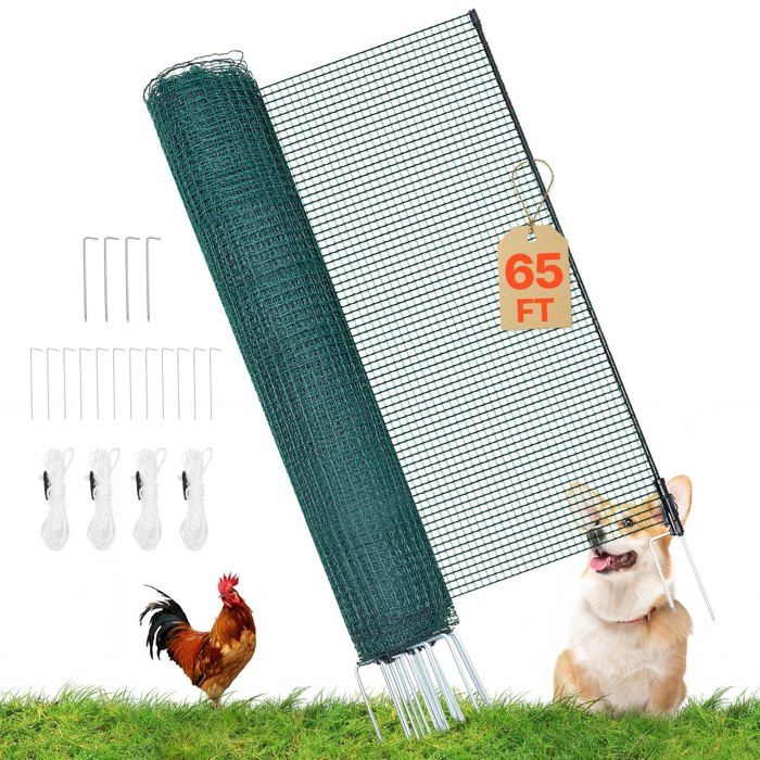Clôture filet mobile 20x1 2m pour jardin et animaux maillage dense poteaux inclus facile à monter et ranger