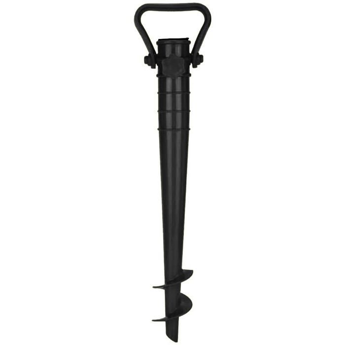 Pied de Parasol pour Plage avec Piquet à Spirale Support Parasol pour Canne de 16-32 mm Ancrage au Sol pour Sable Terre et Prai