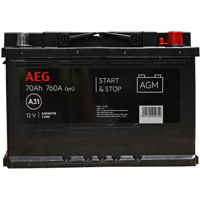 AEG batterie auto AGM 760A 70Ah L3 -