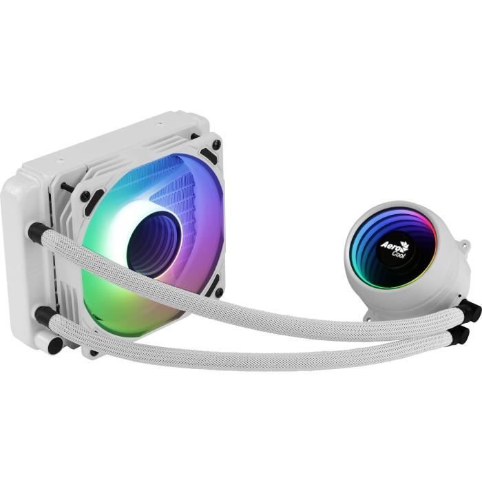AEROCOOL Mirage L120 ARGB Blanc- Kit de refroidissement watercooling CPU 120mm