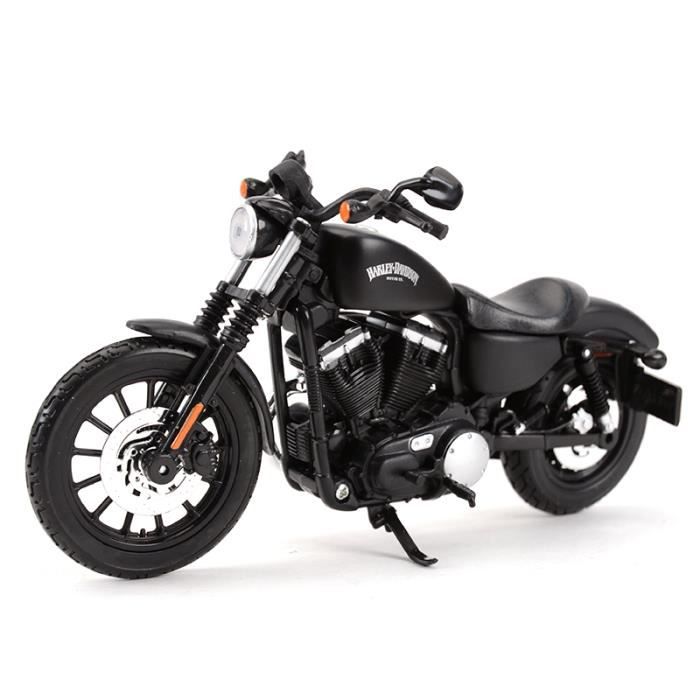 Maquette Harley Davidson Sportster Iron 883 2014 - Échelle 1/18, Métal Moulé, Couleur Noire