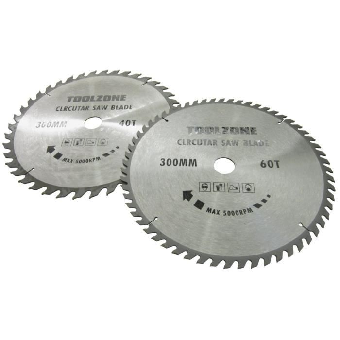2 Kreissägeblätter TCT 300mm – 40 & 60 Zähne, Mit Reduzierringen, Für Holz & Platten