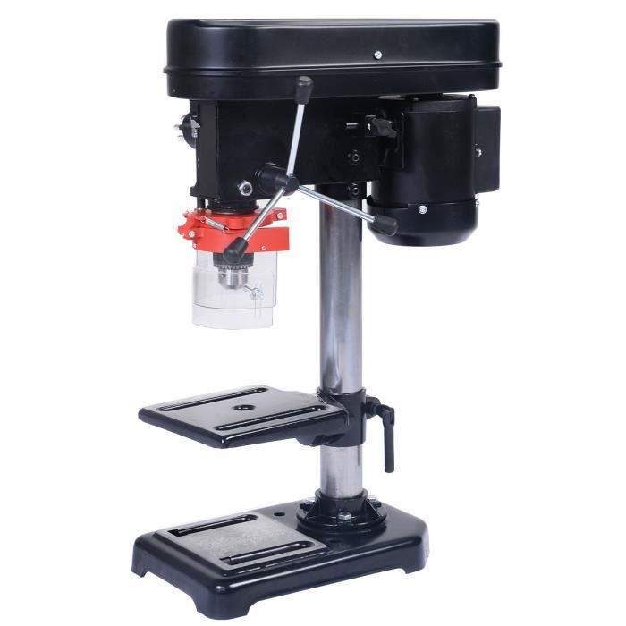 Giantex Perceuse à Colonne 350W Inclinable 0° à 45°5 Plages de Vitesse ...