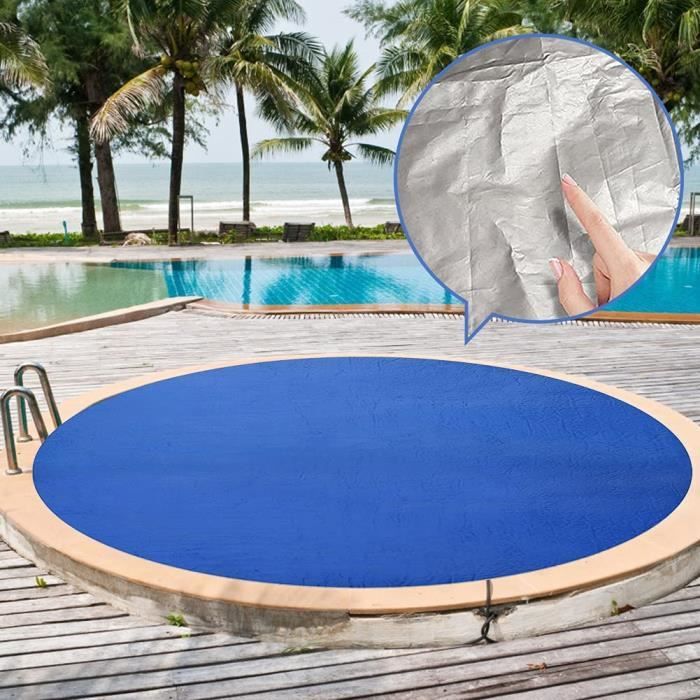Housse De Piscine Rectangulaire 4,3x2,1 M - Pour Piscine 452x221 Cm - Résistante UV, Cordon Serrage