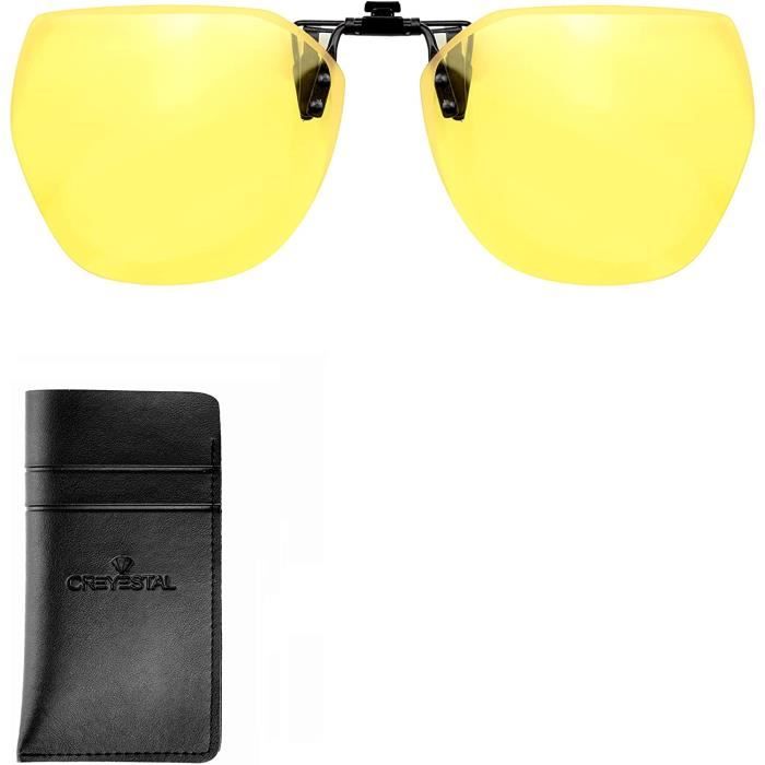 Clip Lunettes Conduite de Nuit Polarisées, Anti-Eblouissement et Ultra léger,  Surlunettes Verres Jaunes, Homme, Femme, Certifi[555] - Achat / Vente  lunettes de soleil - Cdiscount