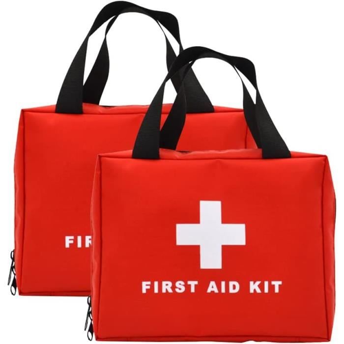 Trousse Premiers Secours Vide 36x25x13cm - Sac étanche Rouge Grande Capacité