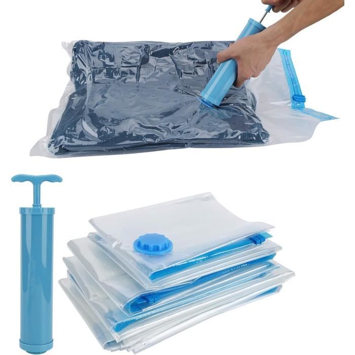 Sac De Rangement Sous Vide Pour Vetements 6 Pieces Sac De Rangement Sous Vide Pour Couette Couverture De Voyage Transparen u6330 Cdiscount Maison