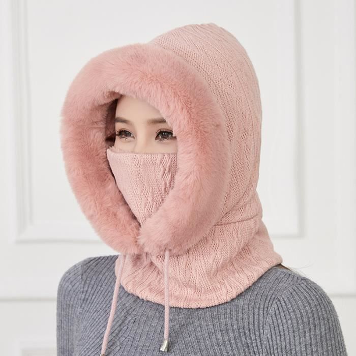 2 Cagoules Polaires Hiver Thermiques Enfants - Masque Ski Multifonction Bonnet Cyclisme Cache-Cou