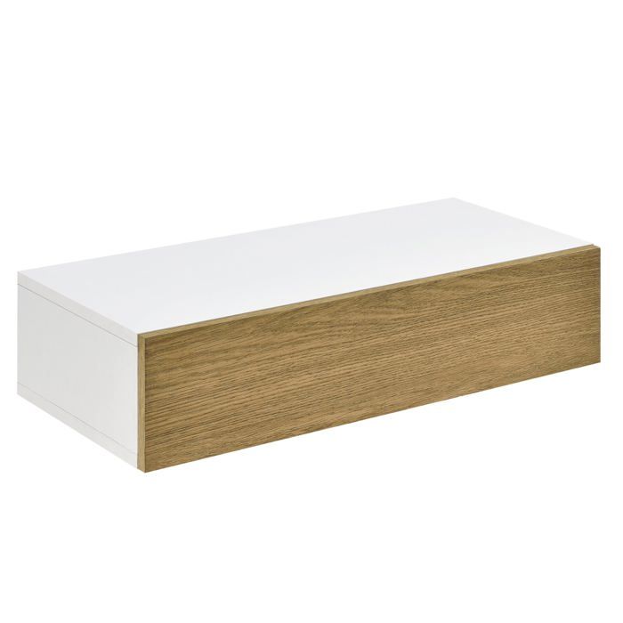 Étagère murale meuble de rangement avec comptoir 50 cm blanc beige 03_0001715 Étagère murale meuble de rangement avec comptoir 50 cm blanc beige 03_0001715