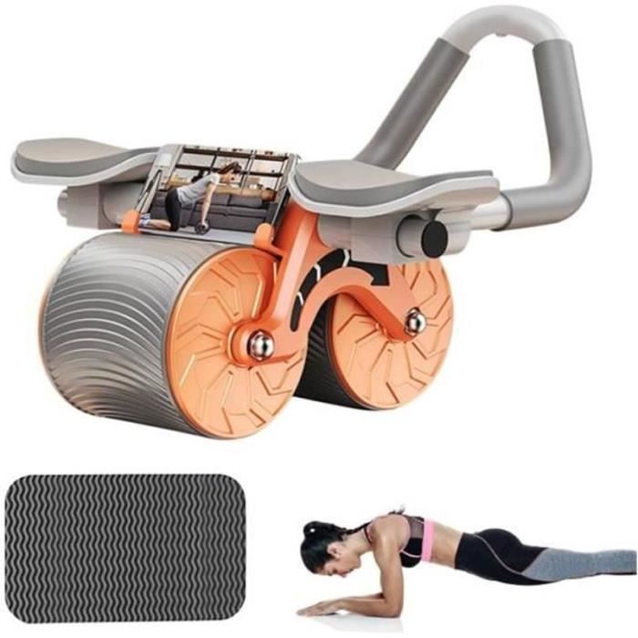 Roue Abdominale À Rebond Automatique Ab Roller avec Support De Coude Roulette Abdominaux Pour Entraînement AbdominalDe Sport