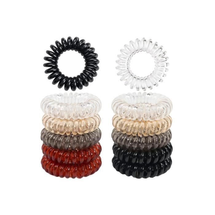 Lot De 12 élastiques à Cheveux - 4 Couleurs Assorties - Neuf