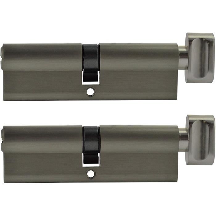 5 clé porte serrure à cylindre 1x Poignée Cylindre 100 mm 50//50
