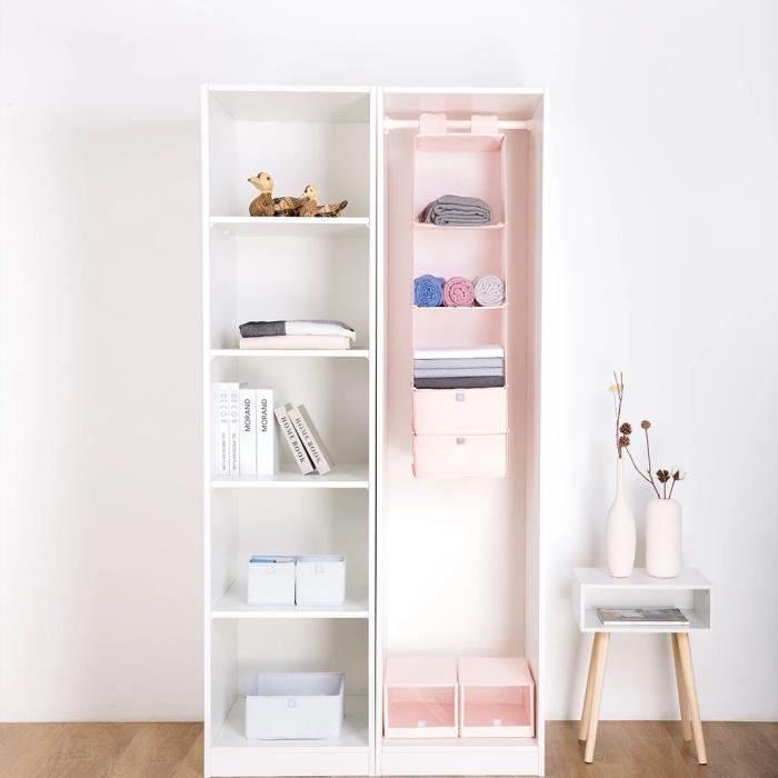 Organisateur Suspendu Lit Bébé - Sac Rangement Couches | Coton Doux | 38x19 Cm | Poches Multiples