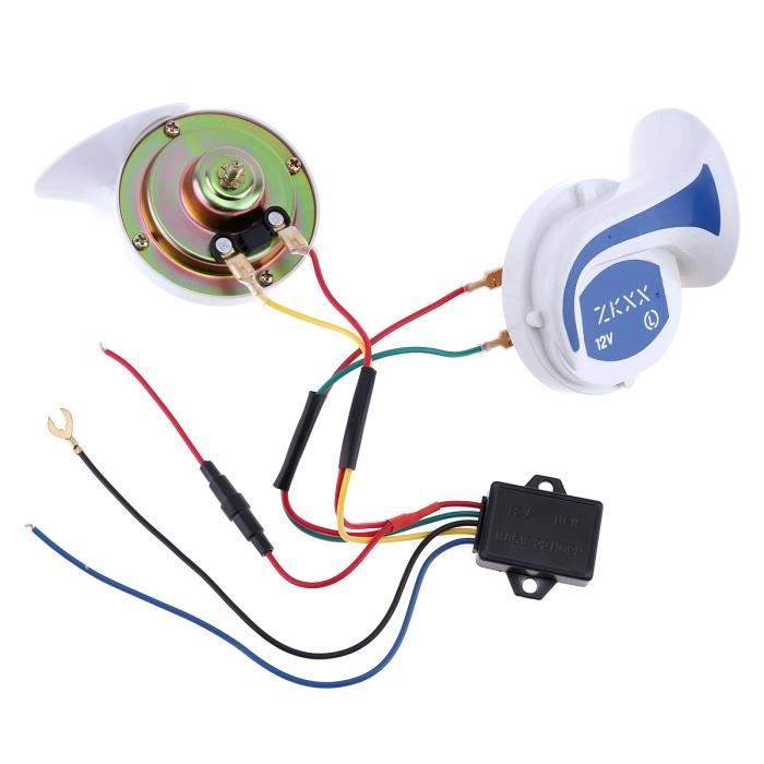 1 Paire Universel Dc 12V 130dB Moto /Étanche Voiture Camion Escargot Klaxon Air Sir/ène Accessoires