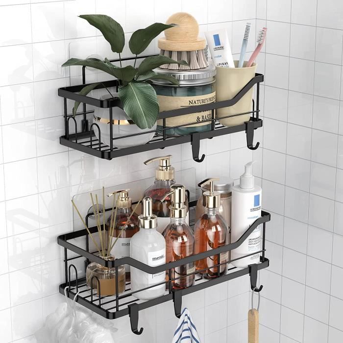 Etagere Douche Sans Percage, 2 Pièces Etagere Salle De Bain Sans