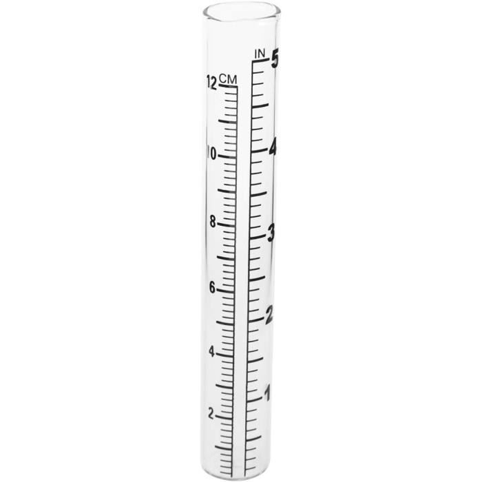 Lot De 2 Tubes Pluviomètre En Verre Borosilicate Gradué – Remplacez Votre Jauge De Pluie Extérieure Pour Jardin, Cour Ou Station Météo