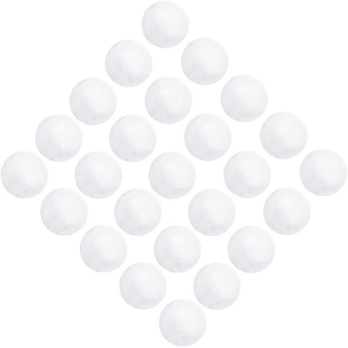 180 Pièces 3 Cm Boules de Mousse de Noël Ornements de Boules de Neige Boules de Polystyrène