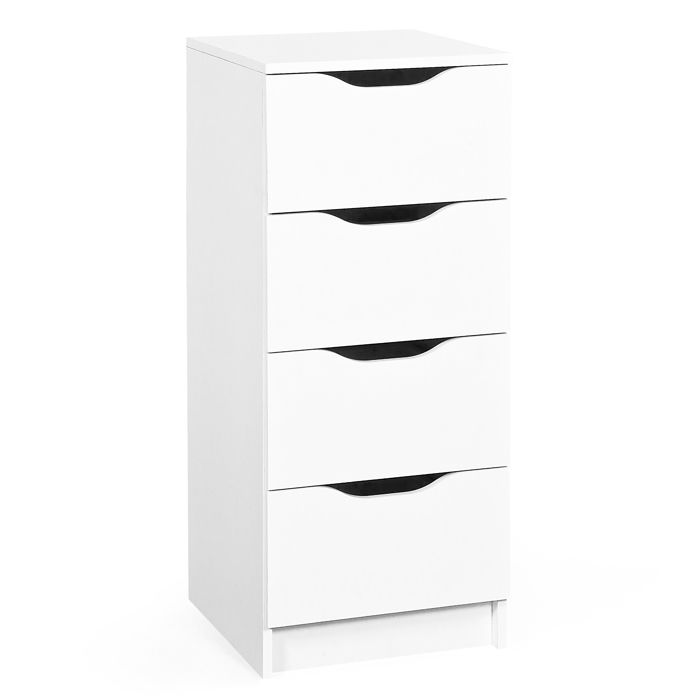 Commode - INTERLINK - Westphalen 4 - 4 tiroirs - Blanc mat - 41 x 41 x 915 cm Commode - INTERLINK - Westphalen 4 - 4 tiroirs - Blanc mat - 41 x 41 x 915 cm