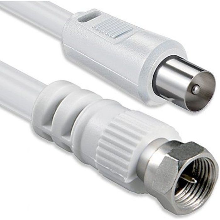 Cable antenne tv male male - Achat / Vente pas cher