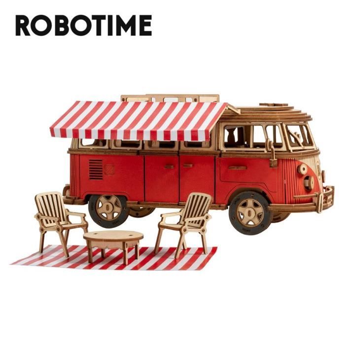 242 pièces bricolage 3D camping-Car en bois véhicule récréatif