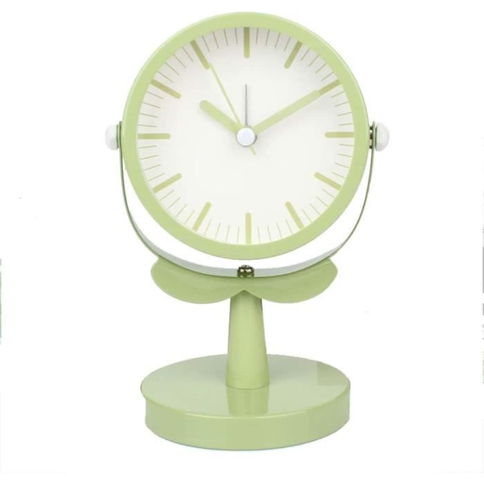 Lot De 2 Petits Réveils Métalliques Minimalistes - Pour Enfants Ou Bureau - Design Rouge Vif - Décoration Rétro