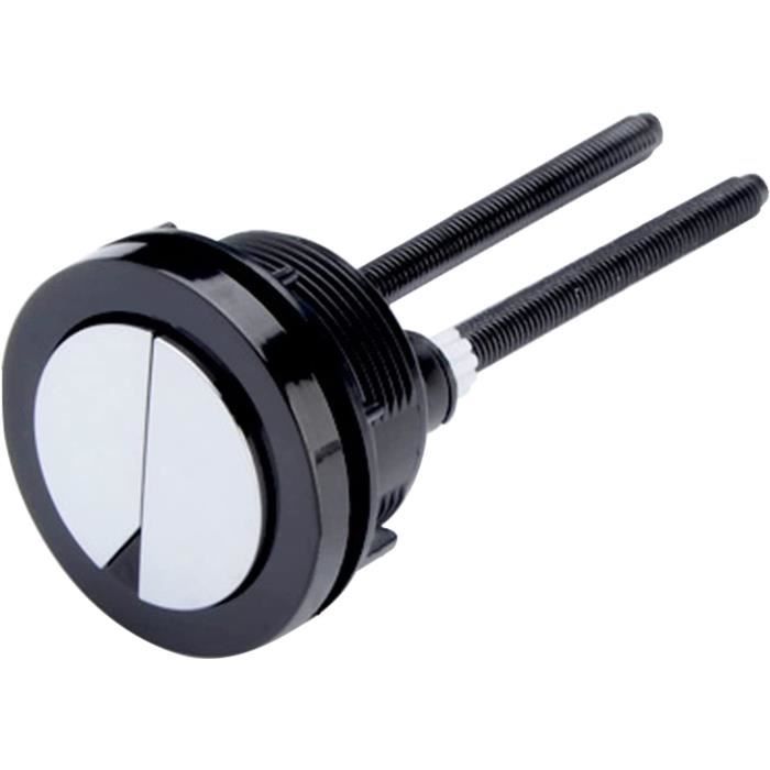 Bouton Poussoir Chasse D eau Toilettes Ouverture 4857mm Noir Double