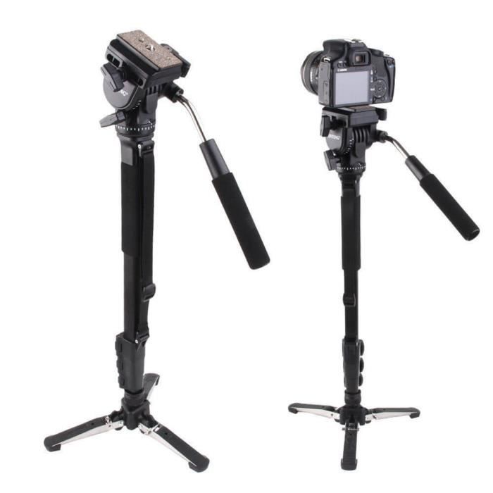 Monopode Yunteng VCT-288 - Trépied rotatif - Hauteur 148 m - Support 3 kg - Housse incluse