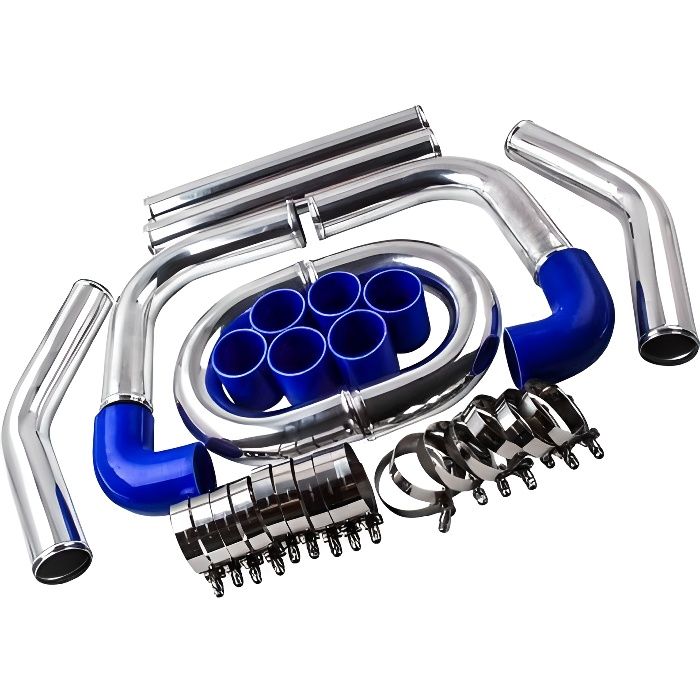 RX 2.5" (64mm) Aluminum 90 Degree Pipe Section | Polished Intake/Intercooler Tubing | 2.50" Bead Rolled Ends