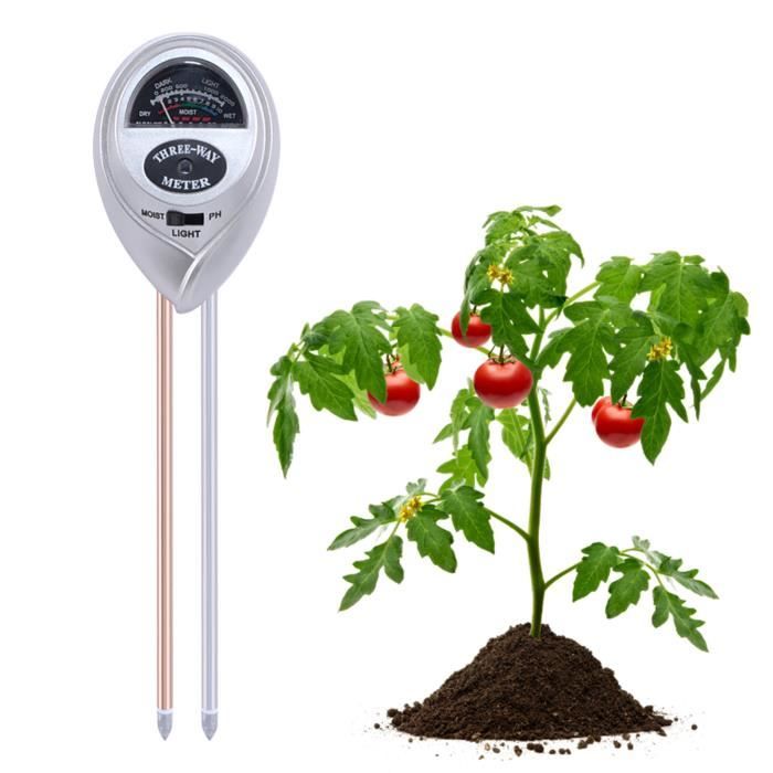 Hygrometre Plante Testeur Sol 3 En 1 - Humidité, PH Et Lumière