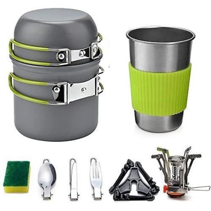 Batterie De Cuisine Camping 22 Pièces - Ustensiles Compacts Pour Randonnée Et Plein Air