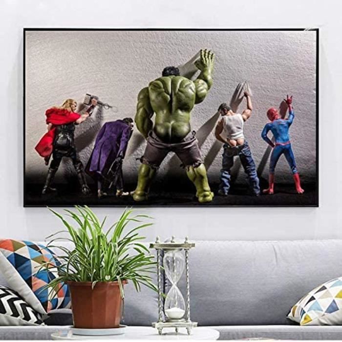 Tableau mural dcoratif pour salon Motif Avengers Hulk superhros
