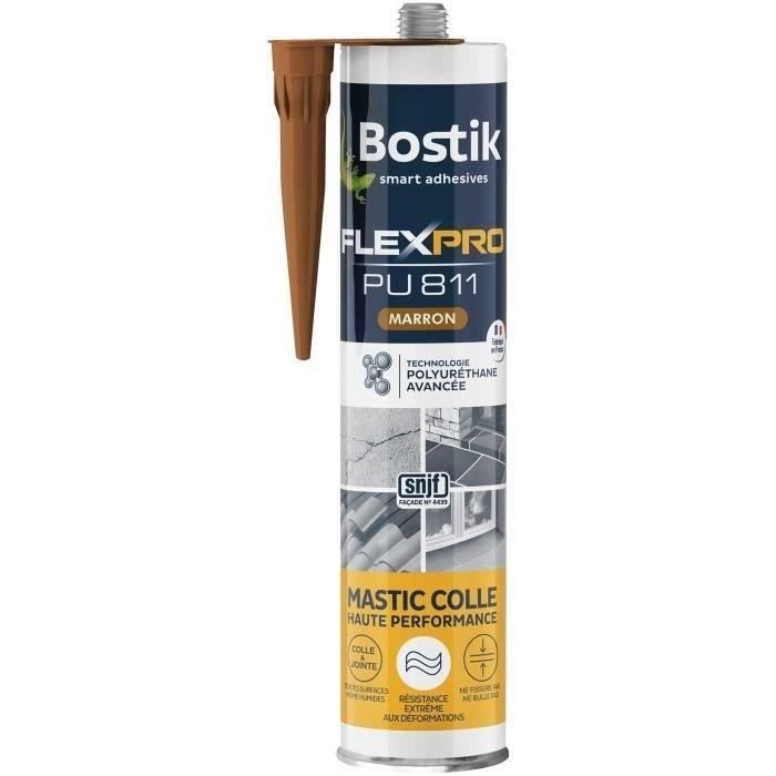 BOSTIK Mastic colle flexpro PU811 marron - 300 ml