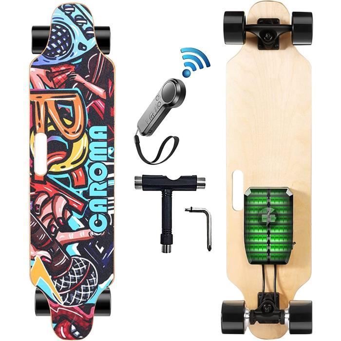 Caroma Skateboard électrique 350WX2 Double Moteur Longboard