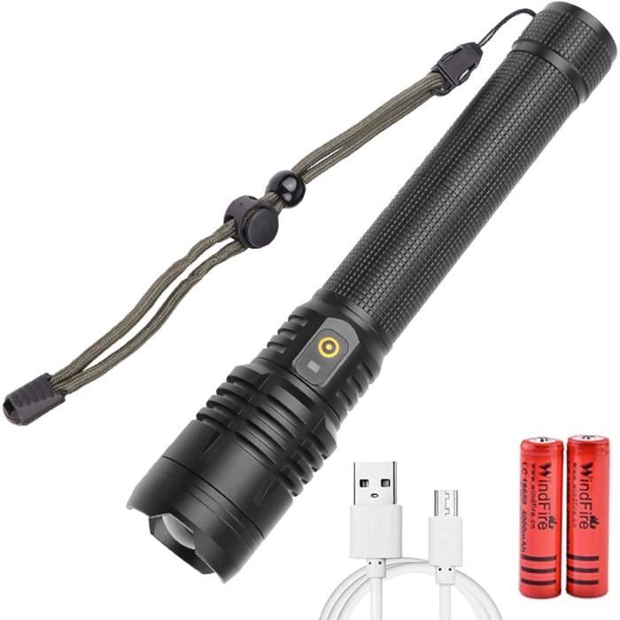 Le ) Lampe De Poche Télescopique Zoomable 5 Modes 'éclairage