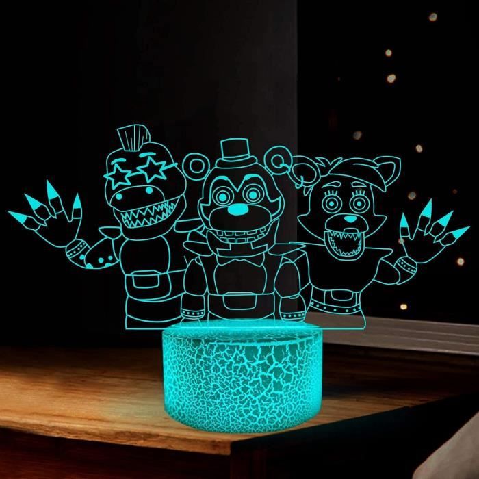 3D Lampe Illusion Optique Led Veilleuse, 7 Couleurs Changeantes Fille Lampe Led Usb Ou 3Aa Lampe