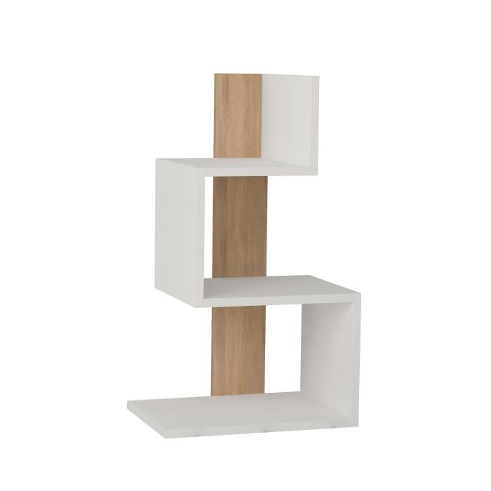 La table dappoint Woody Fashion est un panneau de particules 100 % mélaminé au design épuré de couleur chêne blanc. Elle a une