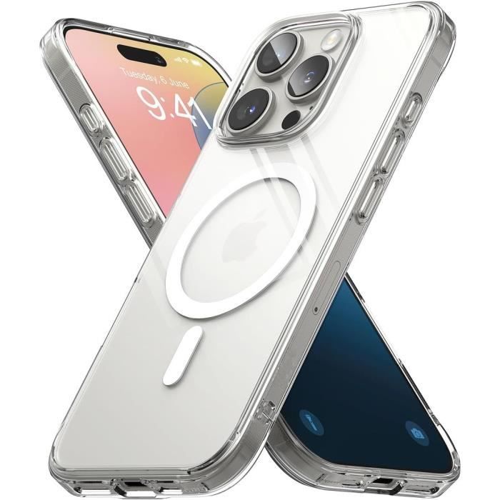 Coque IPhone 16 Pro / 16 Plus Translucide | Anneau Magnétique Intégré | Protection Anti-choc | Slim