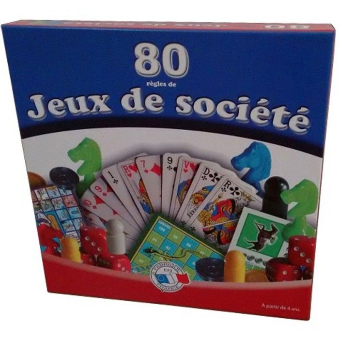 Coffret de jeux de société - 80 jeux - Violet