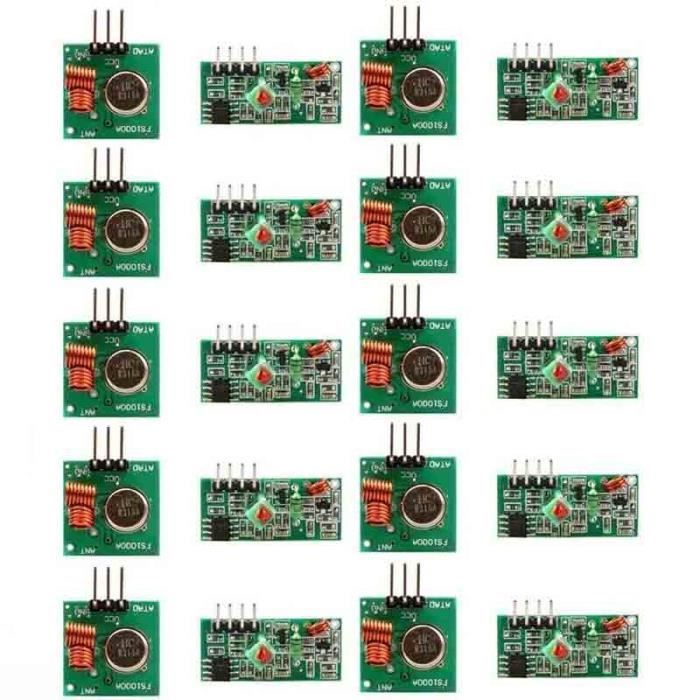 Lot 2 Modules émetteur-récepteur CC1101 433 MHz - Pour Arduino, Raspberry Pi, Domotique